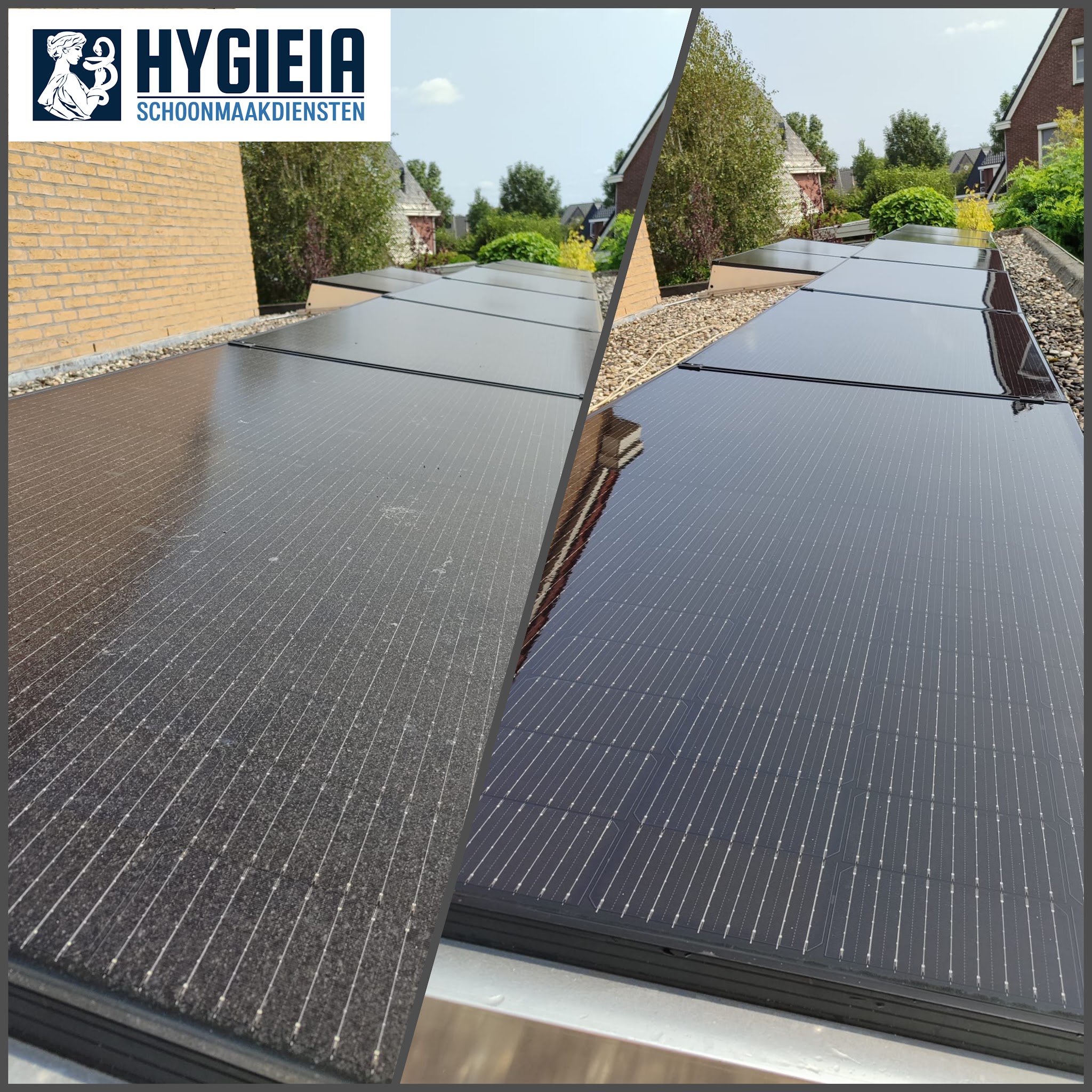 Voor en na: zonnepanelen op een plat dak